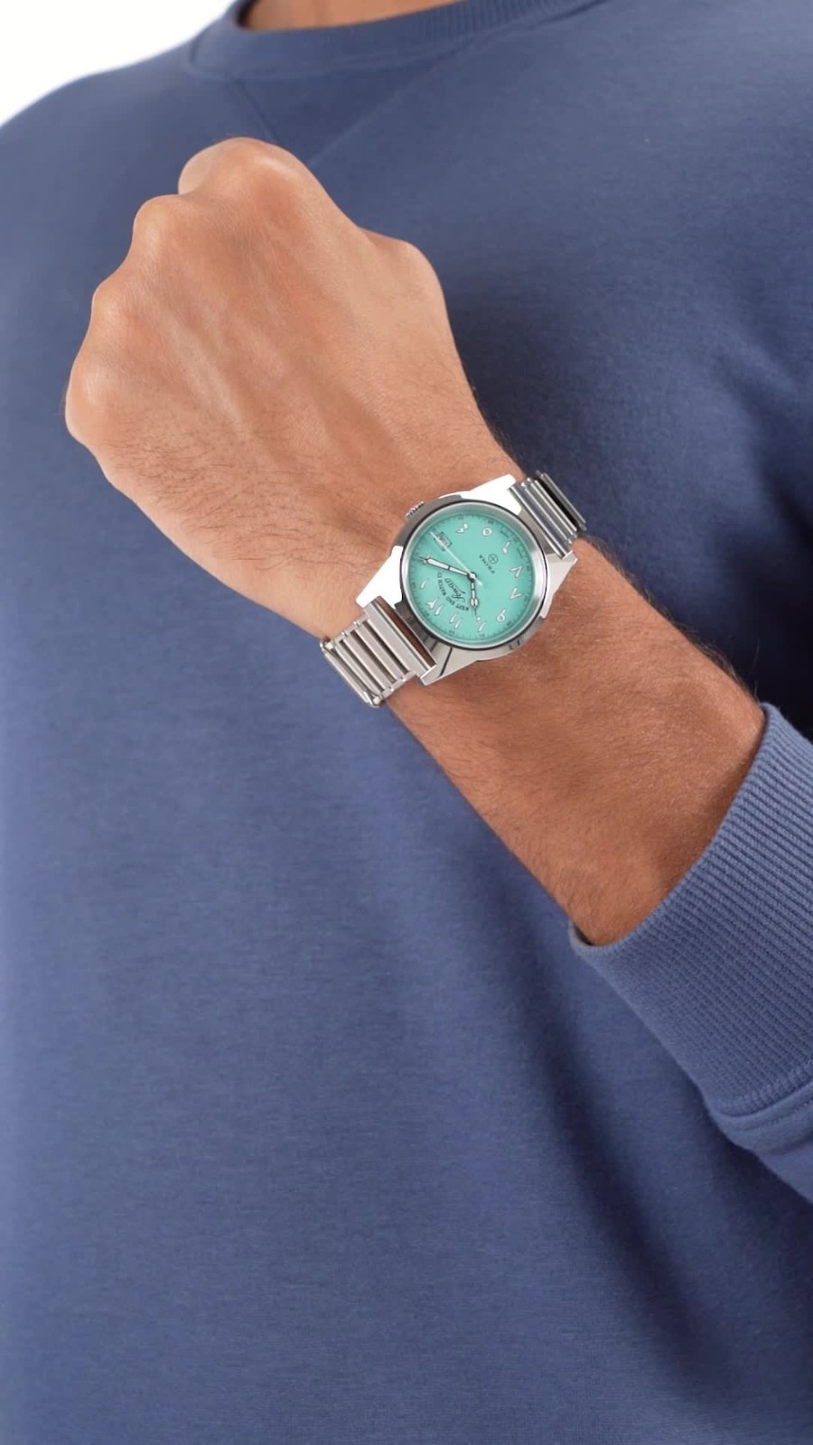 West End Watch Co 684110 3377W-LUM Swiss Quartz 38mm Turquoise Dial Men’s Watch
