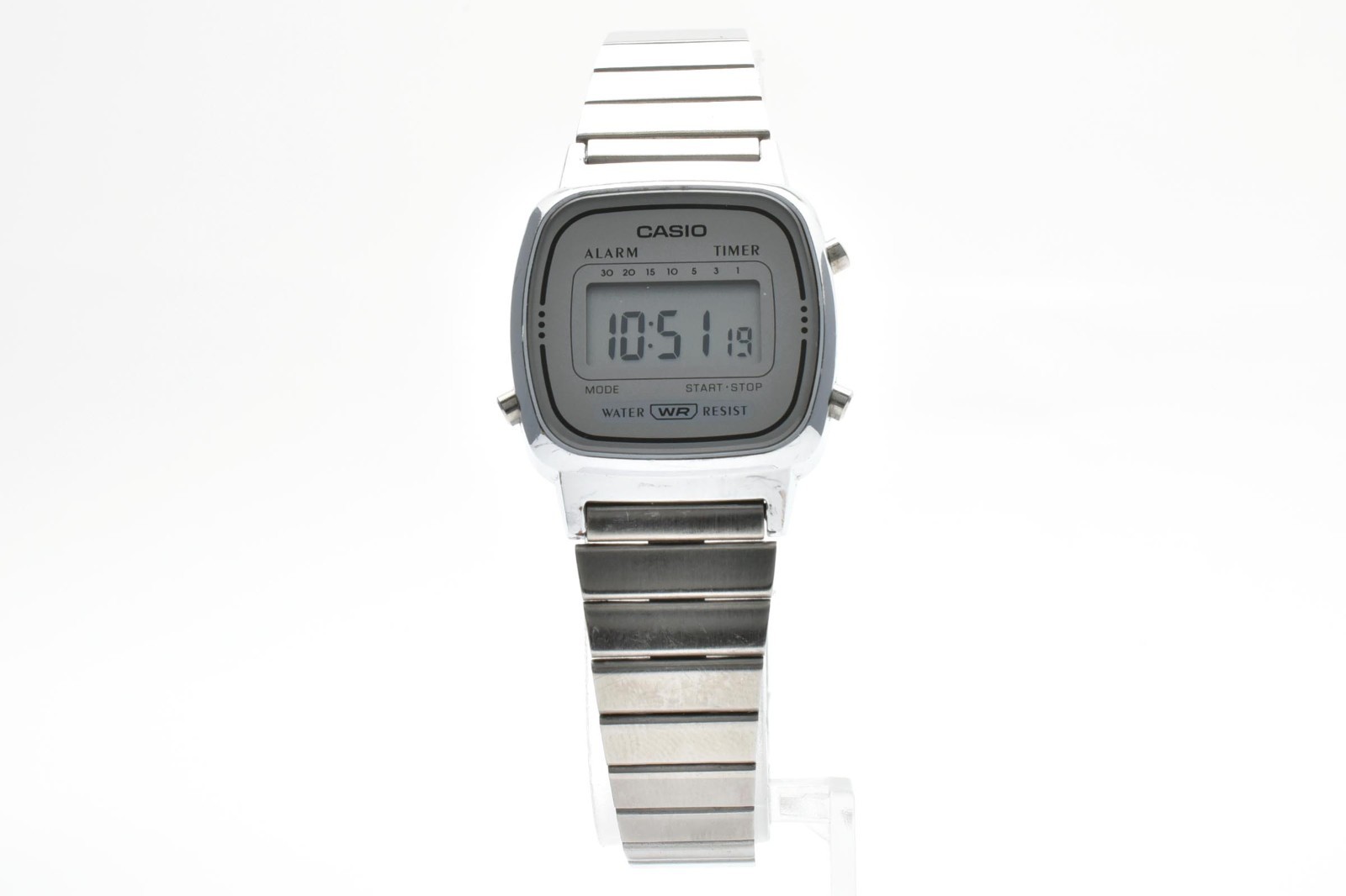 【EXC+５】CASIO LA670WE Digital Alarm Chronograph Quartz Women’s Watch Silver CHINA