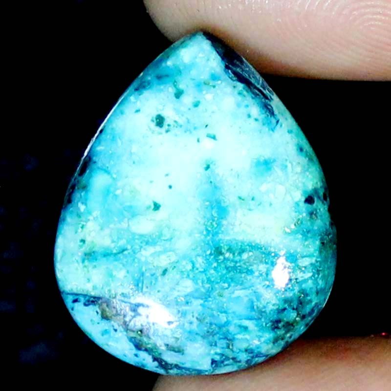34.15 CTS 22X27X8mm Natural Designer Arizona TURQUOISE Pear Shape Loose Gemstone