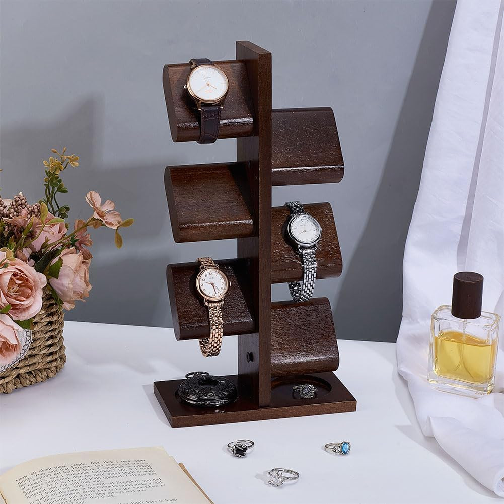 Wooden Watch Holder Stand Watches Display Tower Watch Display Racks Multiple Wat