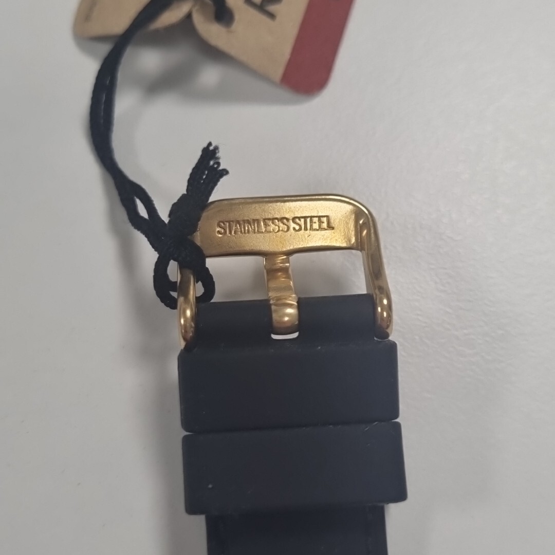Reebok Stride Wristwatch 47mm Black/Gold Watch RD-STE-G2-S2IB-BW New