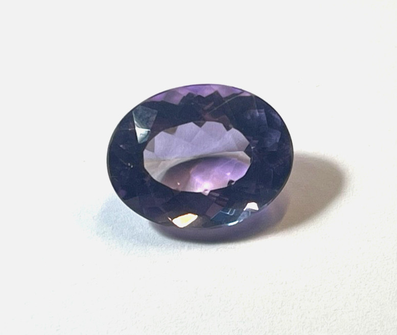 GENUINE AMETHYST OVAL FACETED GEM 14.70 CTS 19.3X15.1X8.8 MM BELOW WHOLESALE