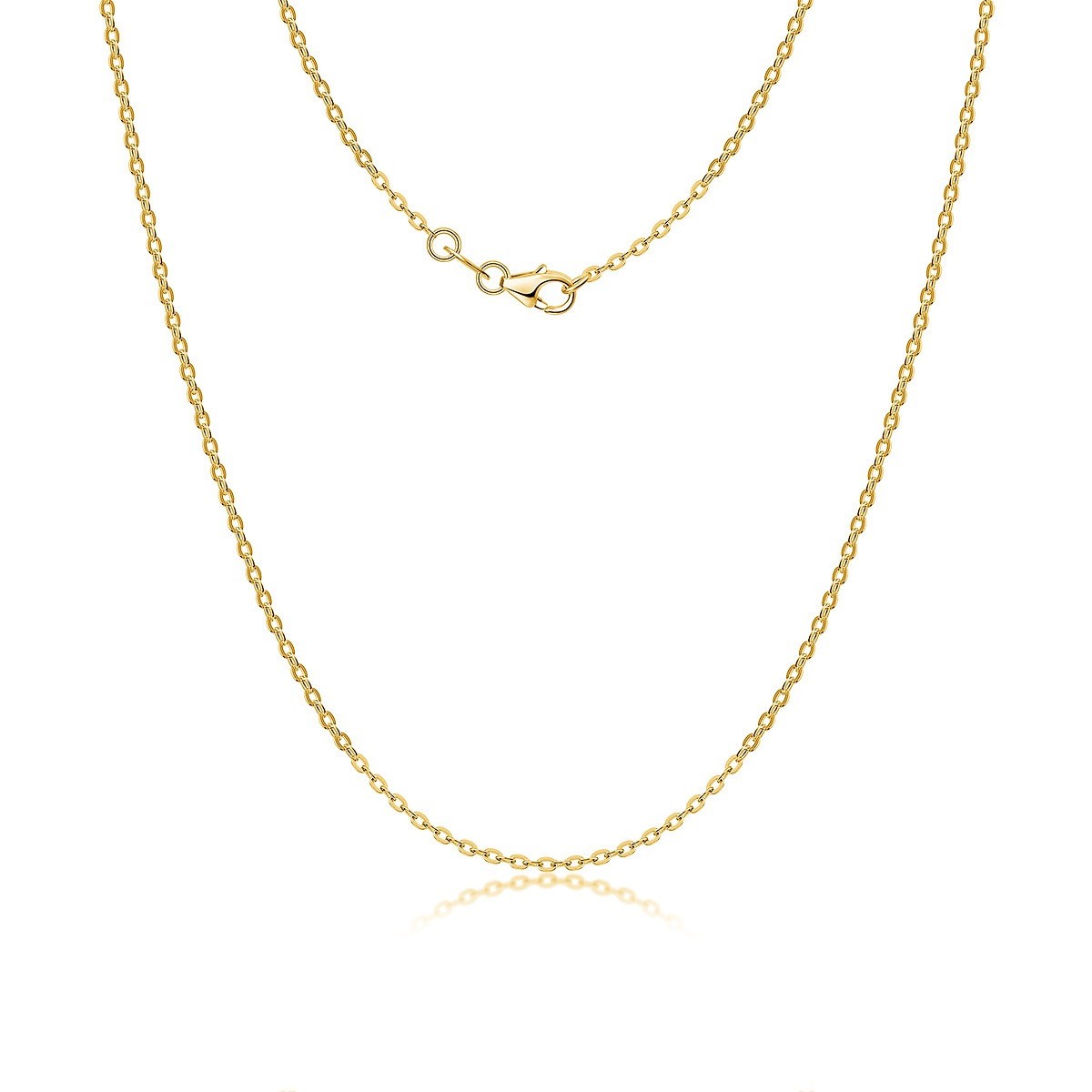 925 Sterling Silver Cable Chain 40mm Necklace 1mm 1.2mm 2mm 5mm Micro Extender