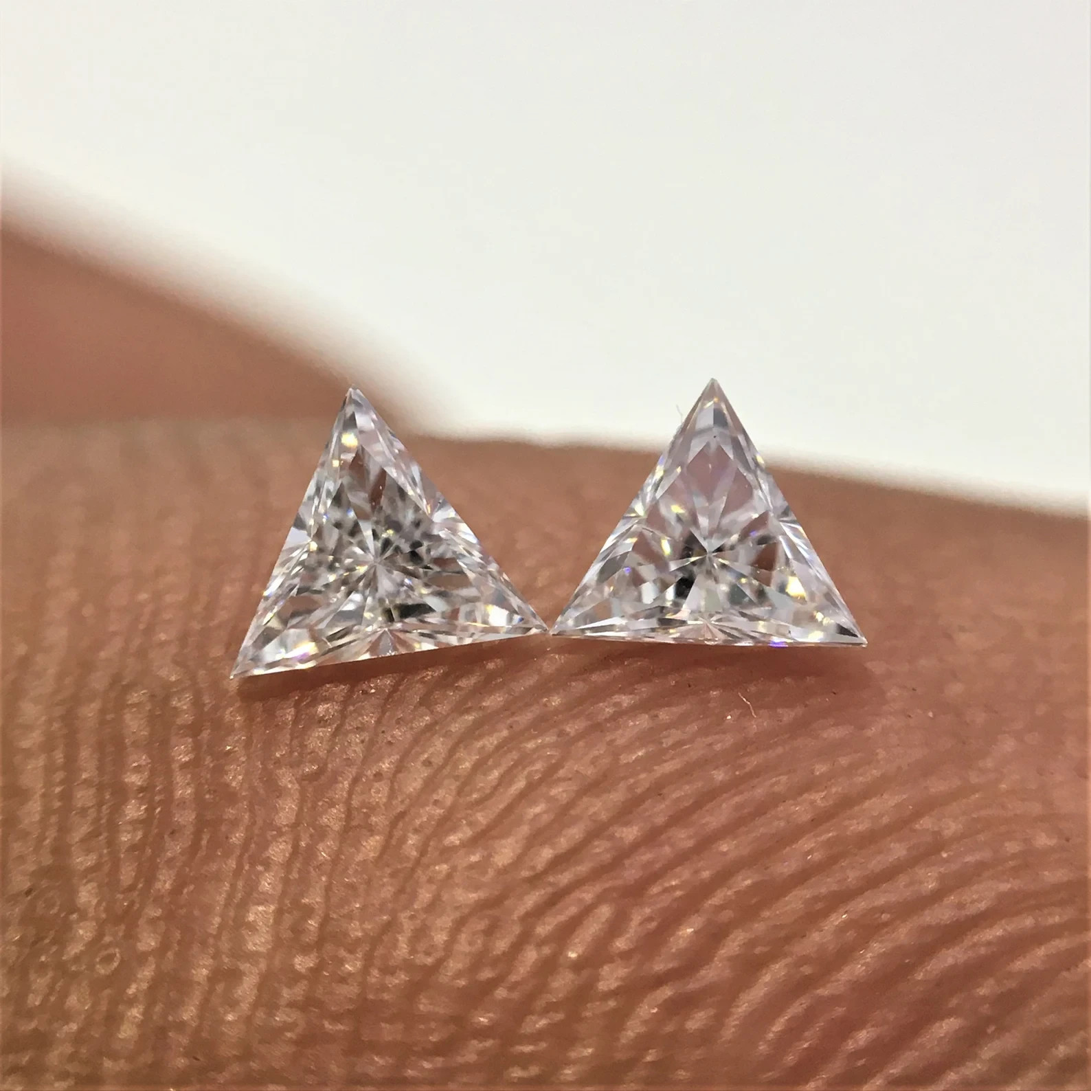 1.30 CT Natural White Diamond Triangle Cut VVS1 D Grade IDGL Certified F2