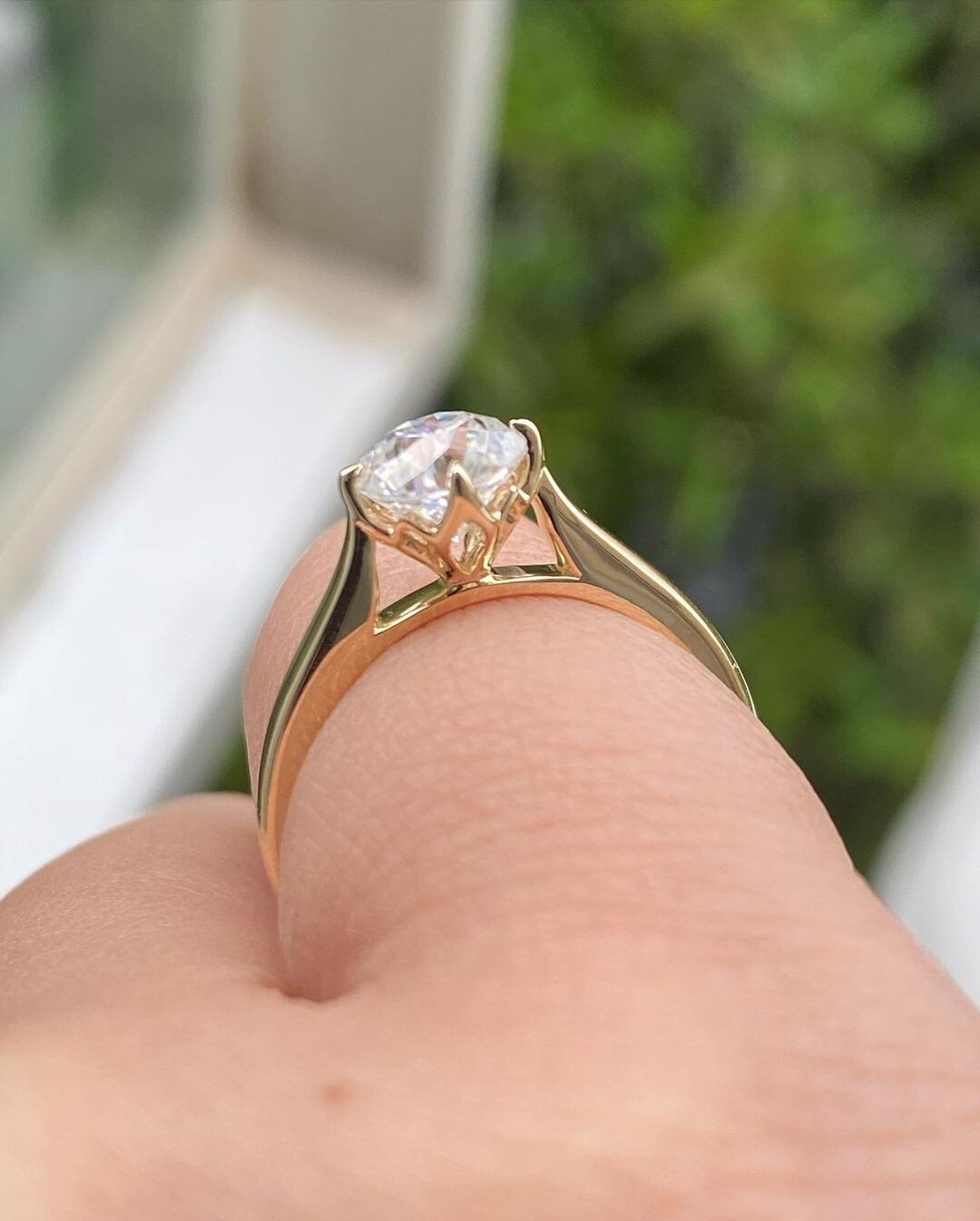 14k Yellow Gold Over 2.00 Ct Round CZ Diamond Solitaire Ring For Teen Jewelry