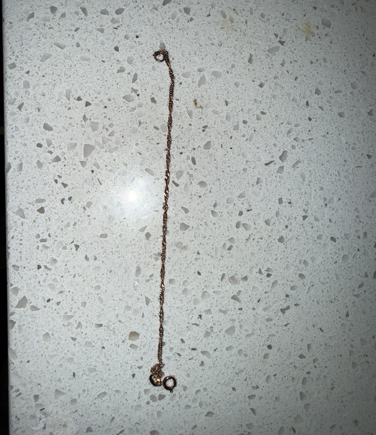 14k Yellow Gold Cable Chain Necklace, Spring Ring Clasp, No Stone