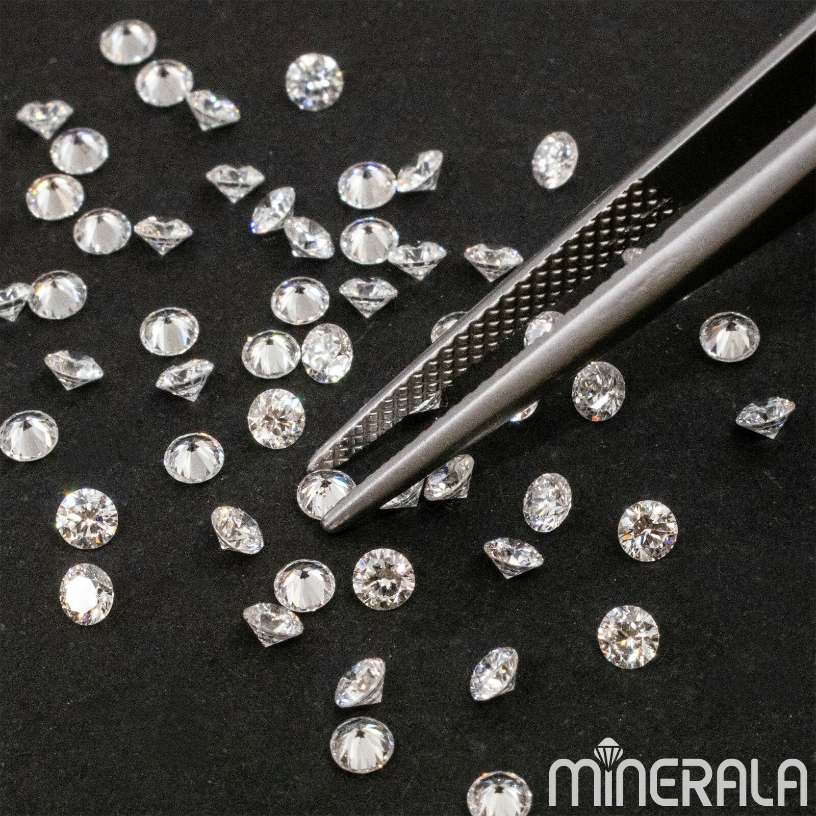 CVD LAB GROWN DIAMONDS FACETED ROUND 0.85mm-2.45mm D-F VS LOOSE GEMSTONE WP02712