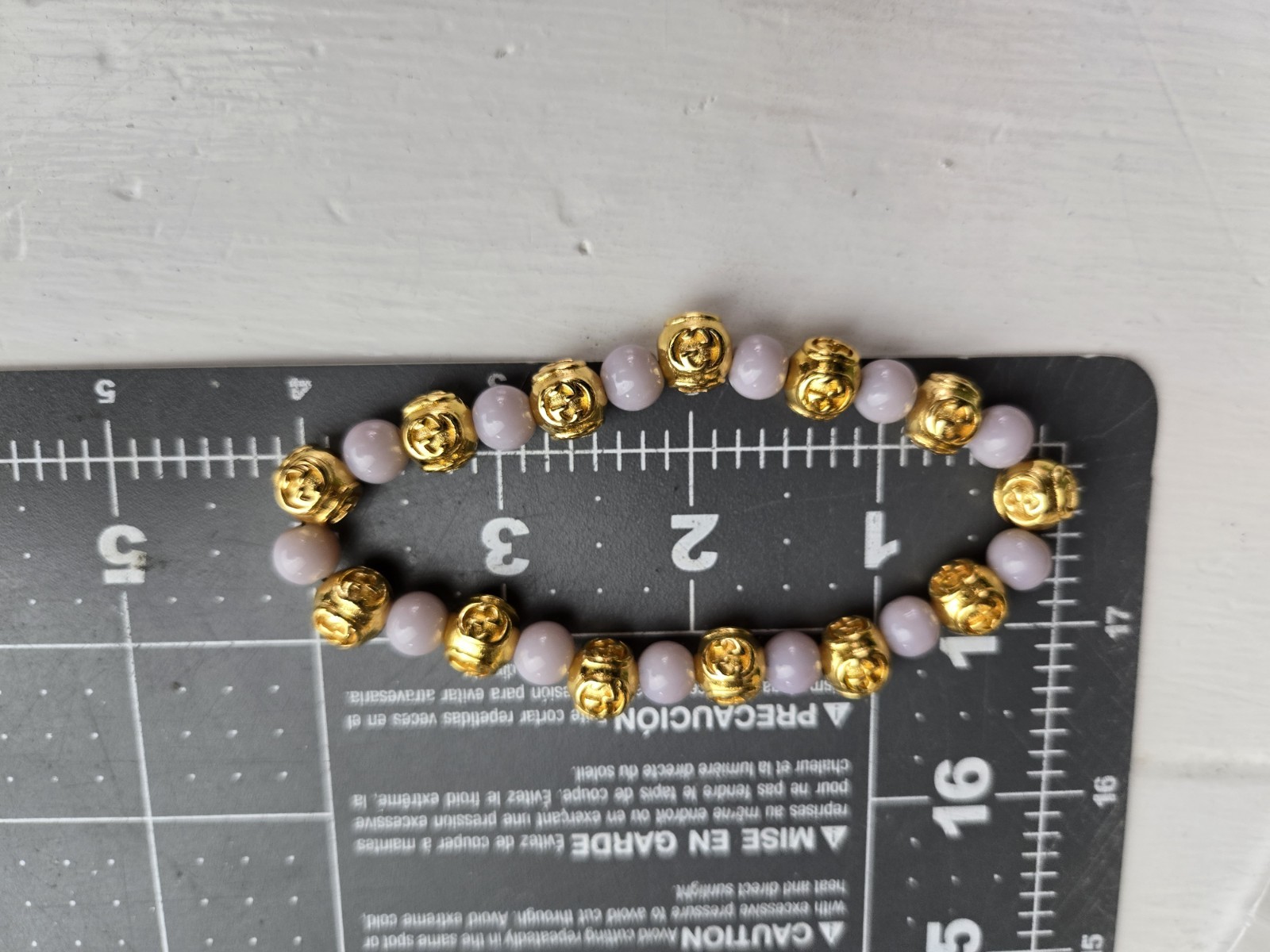 Gold Beed And Gray Stone Beed Designer Unisex Designer Stretches