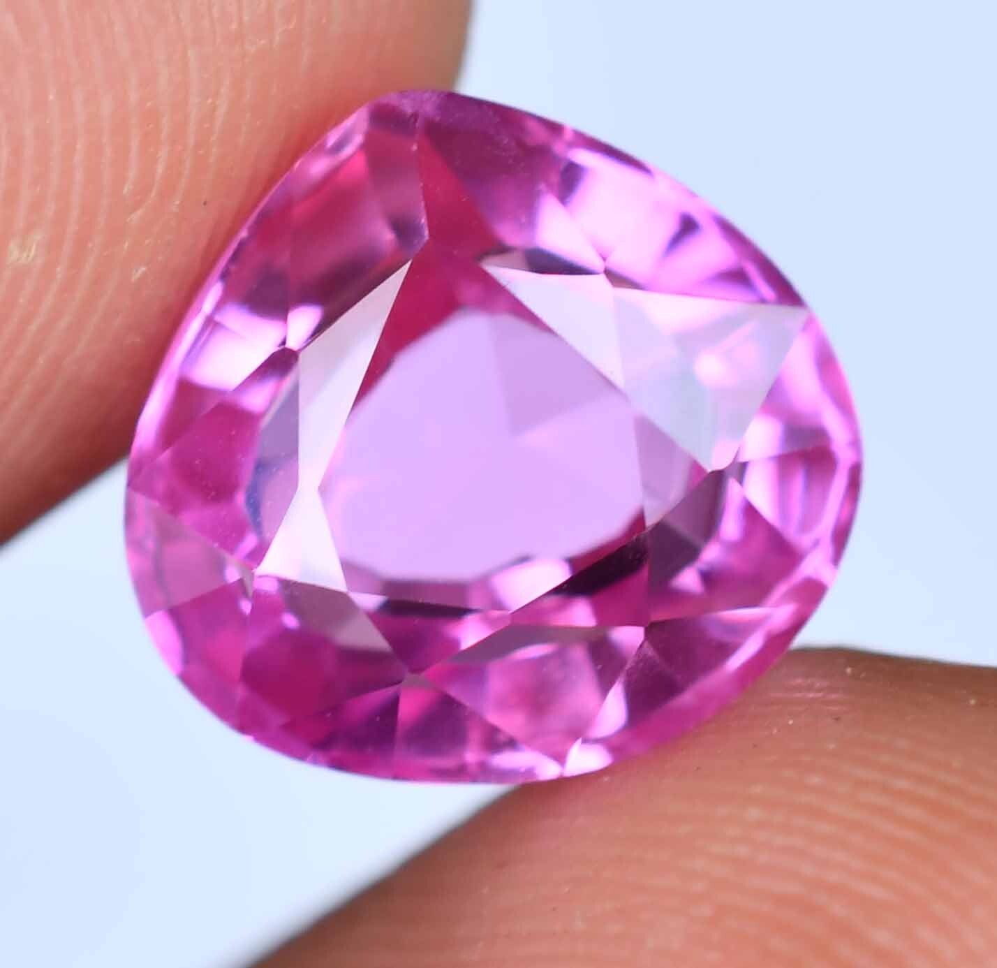 Natural Pink Ruby Pear 7 to 10 Ct Flawless 11.00 mm Certified Stunning Gemstone