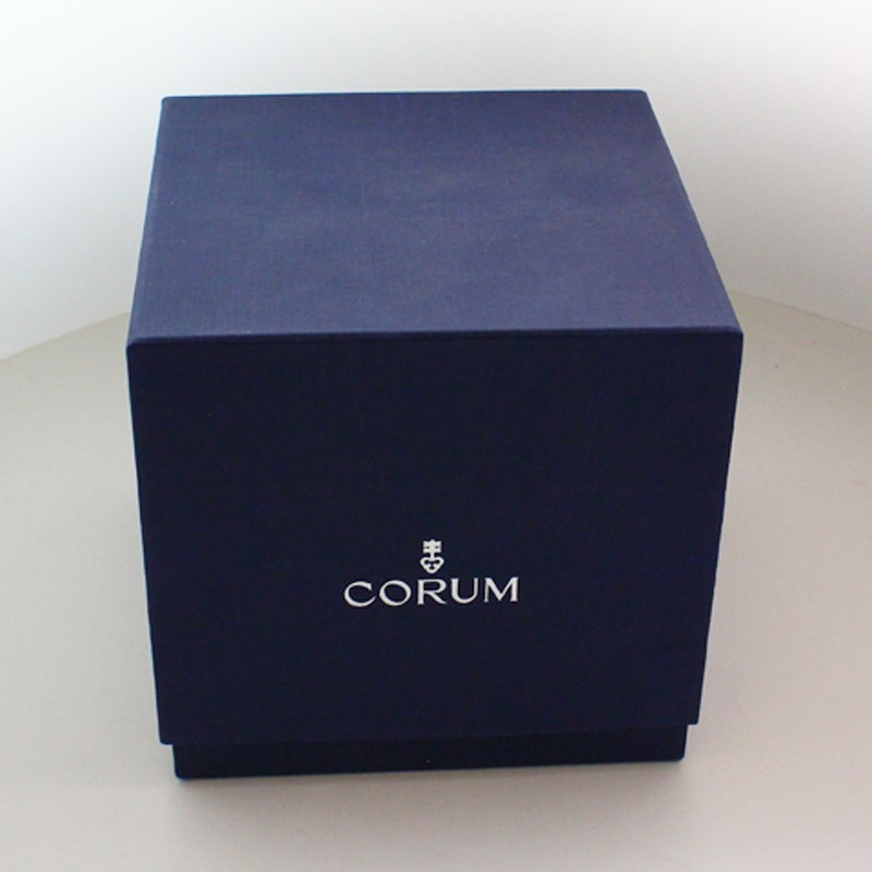 Corum Bubble GMT 383.250.20 45mm Black World Map Dial Wristwatch + Box & Cards