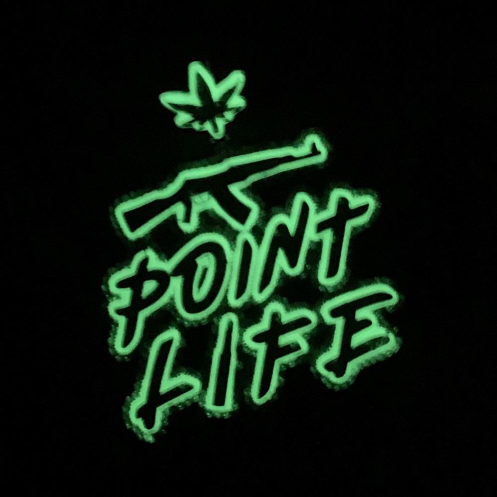 Hip Hop Point Life Pendant Luminous Enamel Necklace Gold Filled Rap Accessories