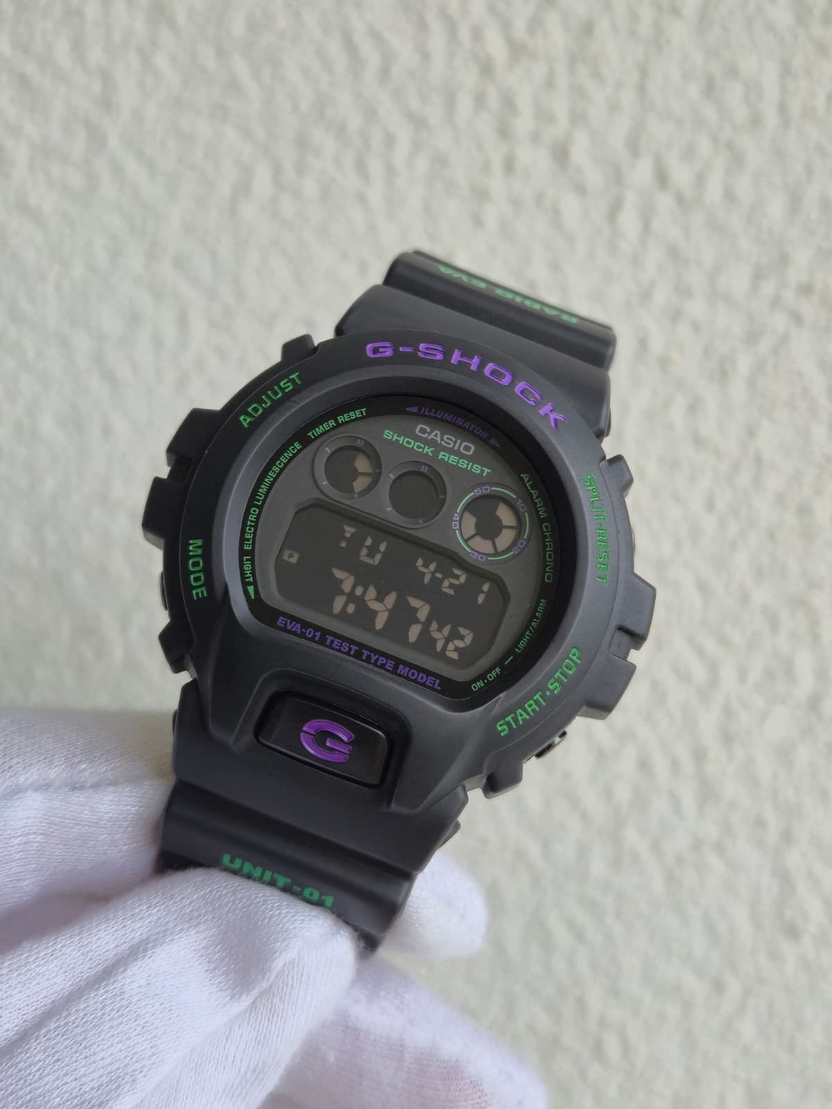Casio G-Shock DW-6900 x RADIO EVA Unit 01 Neon Genesis Evangelion