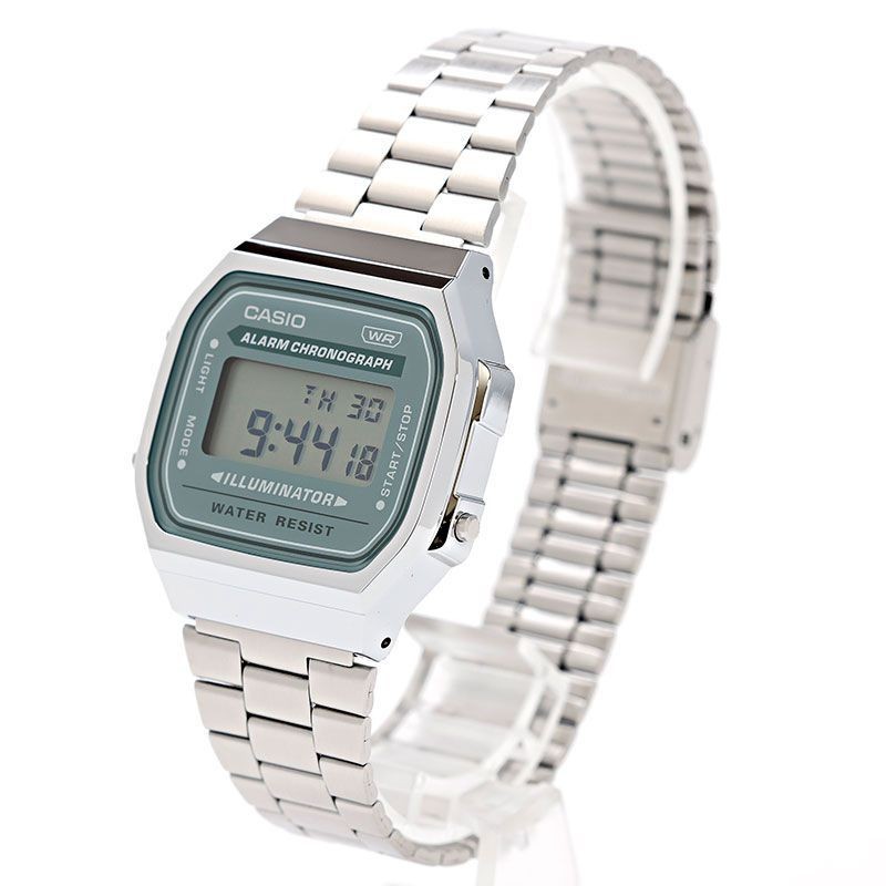 New CASIO Wristwatch CASIO VINTAGE A168WA 3AY Silver Blue Green Men’s Women’s CA