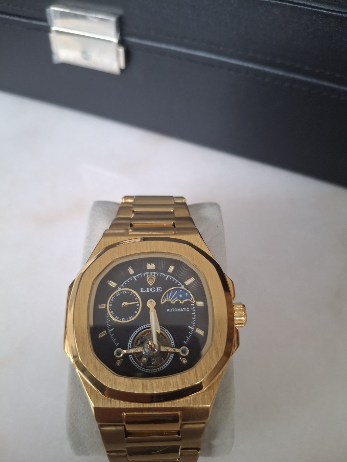 40MM LIGE Automatic Men Luxury Watch 30M Waterproof Luminous Stainless Steel NEW