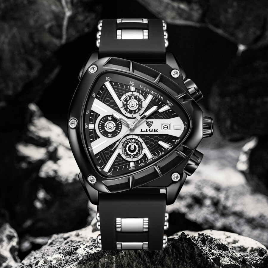 Luxury Men Watch Quartz Sport Analog Date Chronograph 3ATM Waterproof Wristwatch