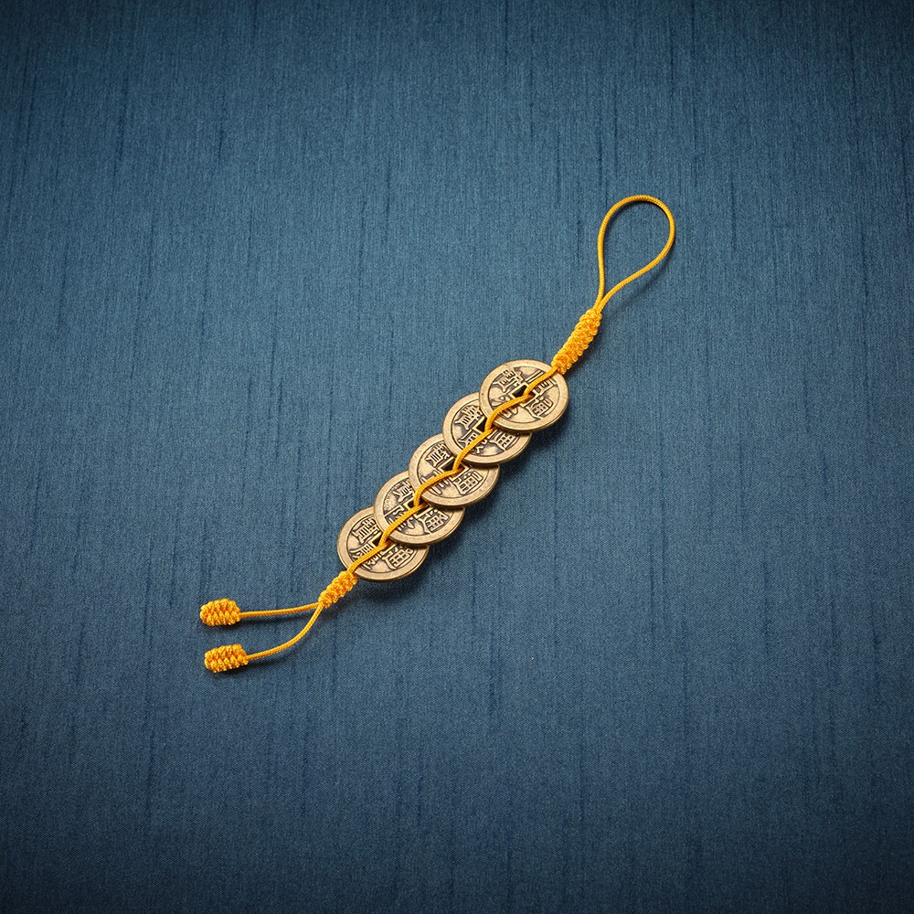 Pure Brass Thickening Five Emperors’ Money Attracting Wealth Car Pendant