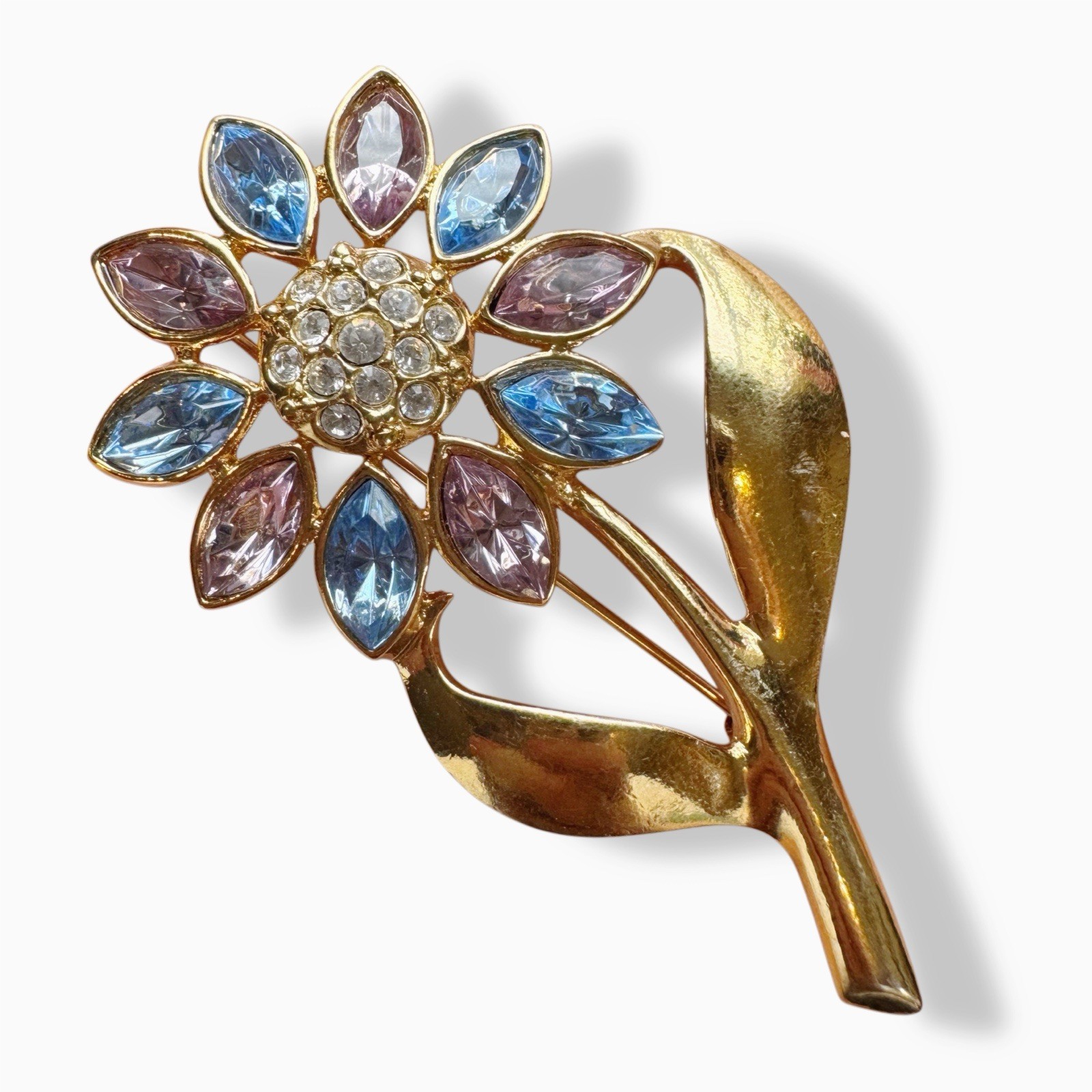 Vintage Floral Brooch Lot 10pc JJ Jonette Enamel Porcelain Flower Bouquet Clip
