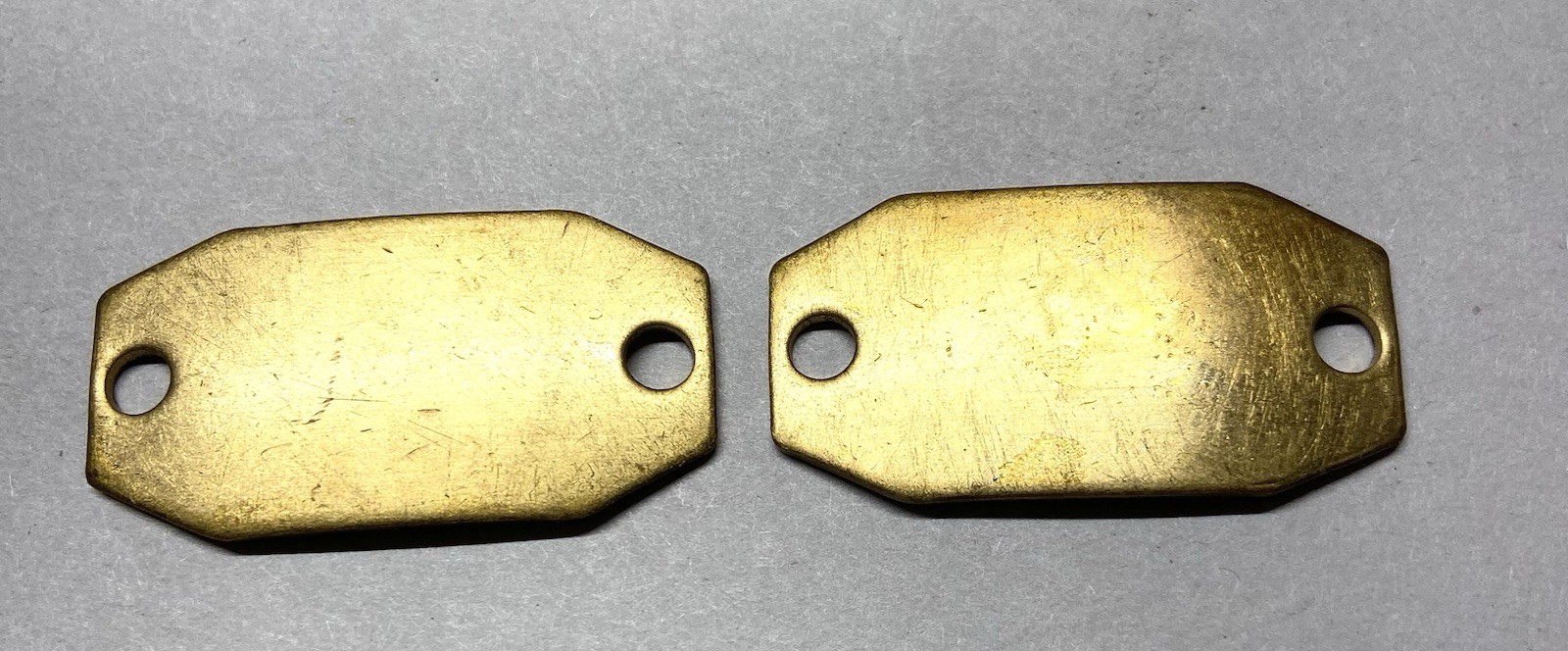 40 pc. Raw Brass Finding with holes for connecting- Smooth finish- 1 1/2″ x 3/4″