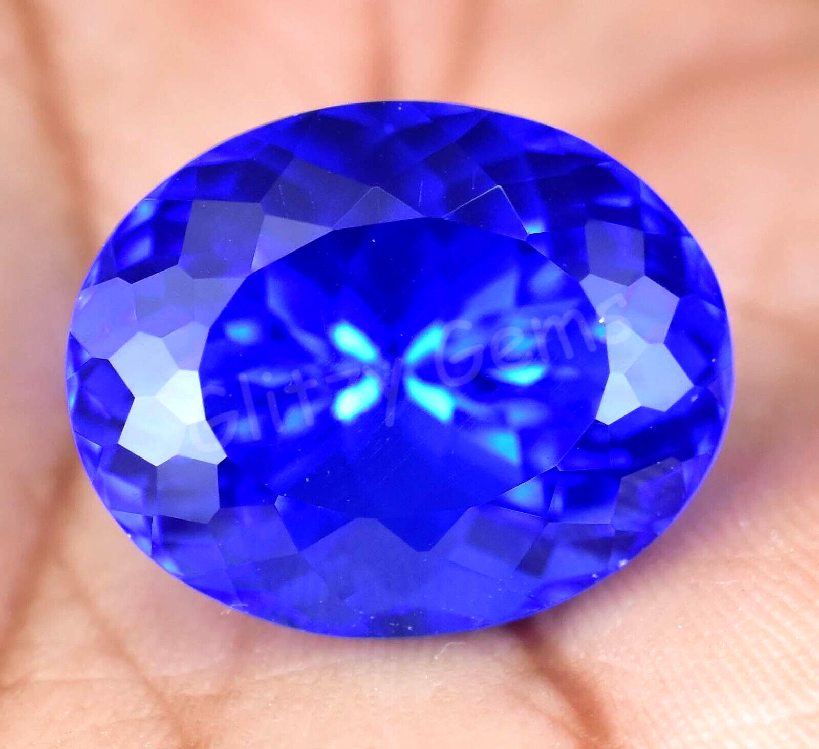 21.25 Ct Natural Rare Lustrous Blue Tanzanite Oval Certified Rare Loose Gemstone
