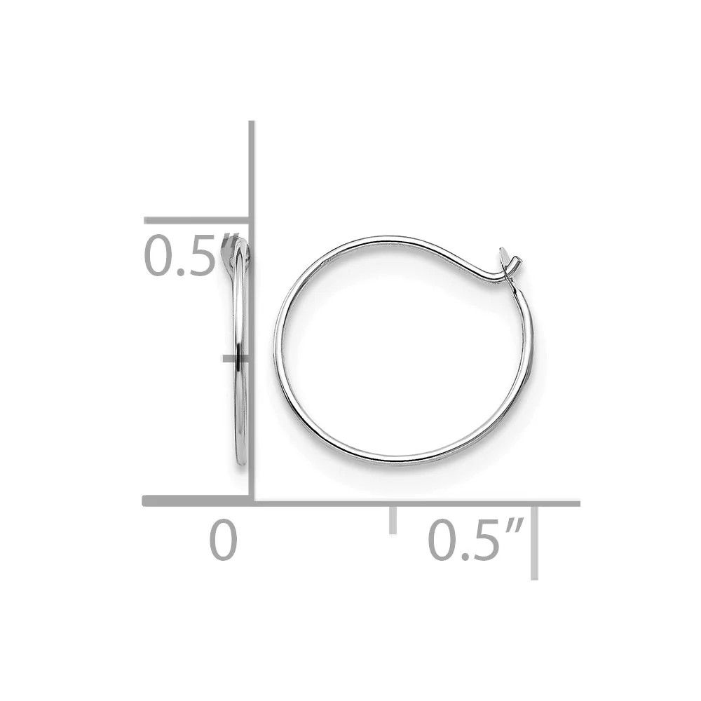14K White Gold Sm. Endless Hoop Earrings