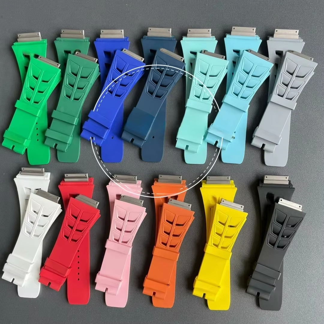 M Size FKM Fluoro Rubber Watch Band Strap Fits Richard Mill RM030 RM055