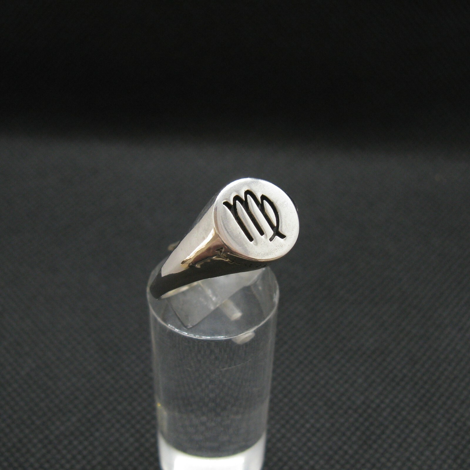 Sterling Silver Mens Ring Solid Stamped 925 Zodiac Sign Virgin R002130