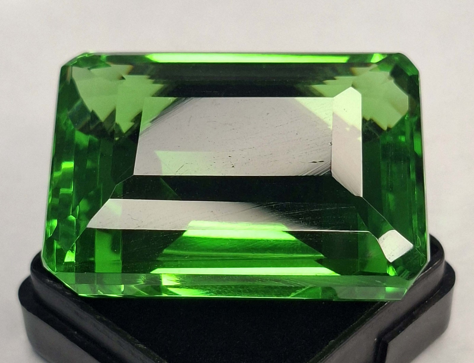 Green Colour Topaz Emerald Cut Natural 92-94 Ct Certified Loose Gemstone RK1125
