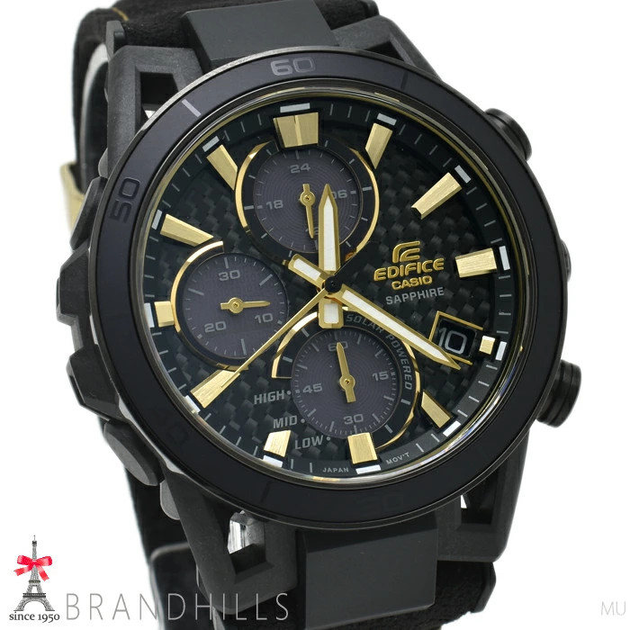 Casio Edifice EFS-S640ZE-1AJR Solar Carbon SS Aluminum Alcantara Used