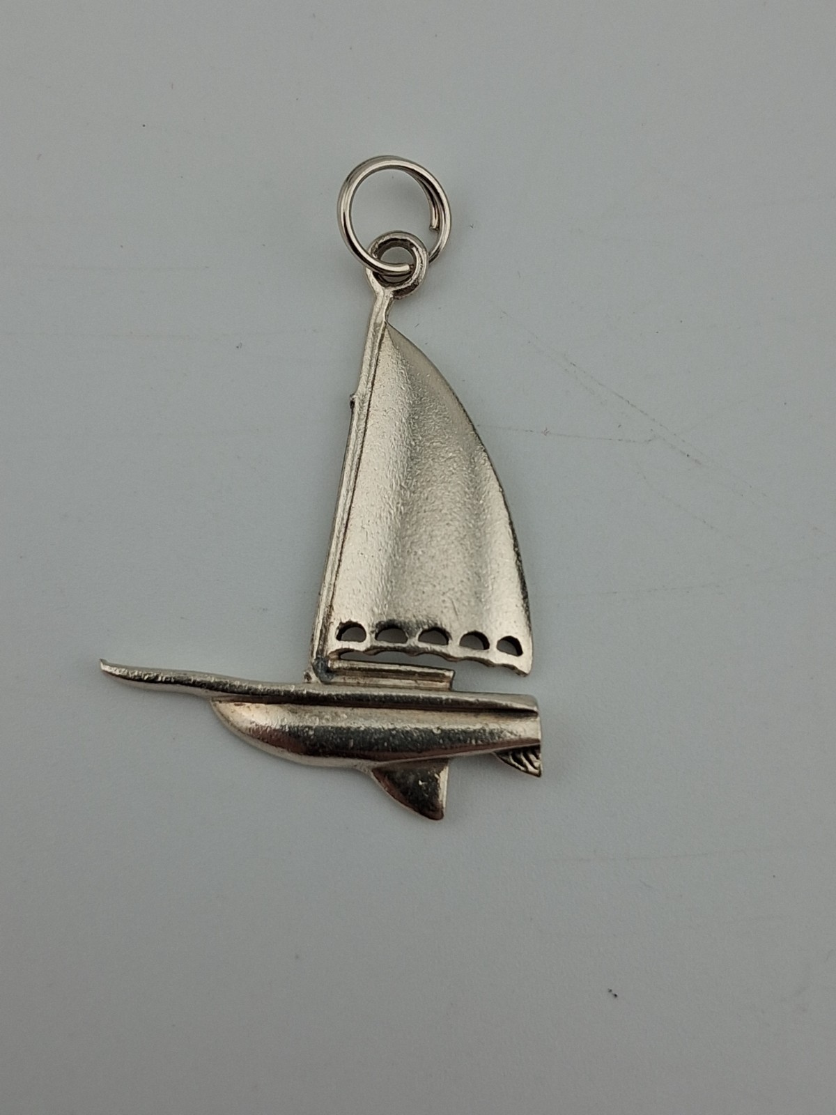 Peter Stone PSCL Sterling Silver Sailboat Pendant 1 3/8″ 3g