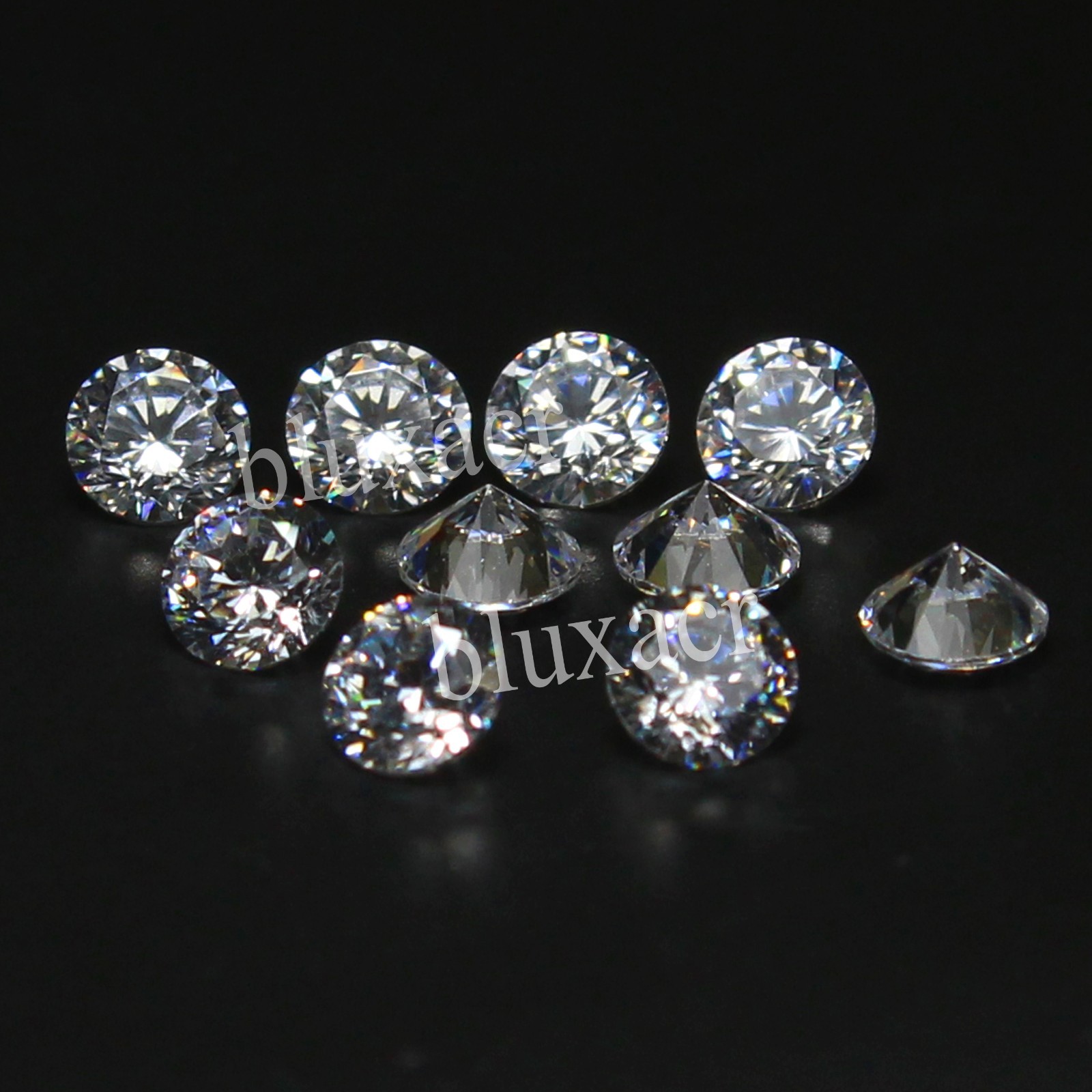 Natural 6.00 Ct D Color VVS1 Brilliant Cut 5.50 MM Round Loose Diamond 10 Pc Lot
