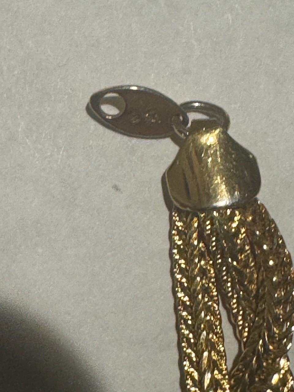 Vintage Trifari gold tone braided bracelet