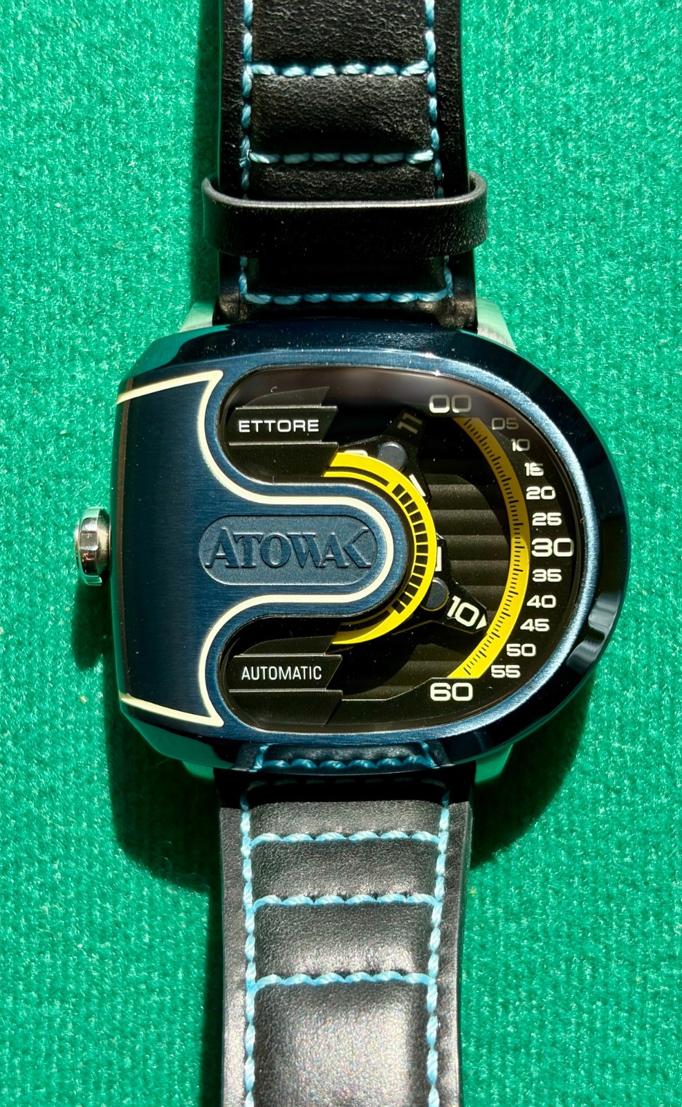 Atowak Ettore Drift AK702SJEYE Black Wandering Hour Automatic Full Set