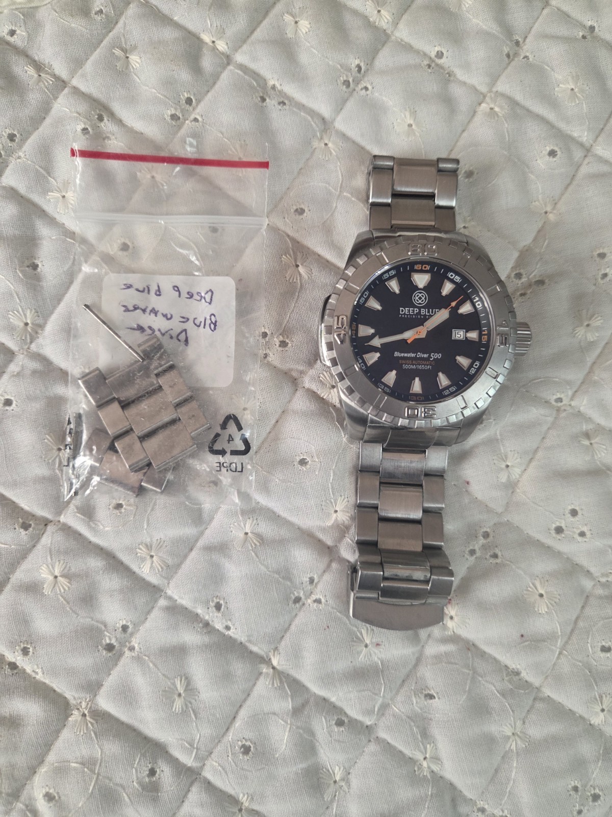 Deep Blue Bluewater Diver 500 Men’s Automatic 500m 48mm SS Black/Orange