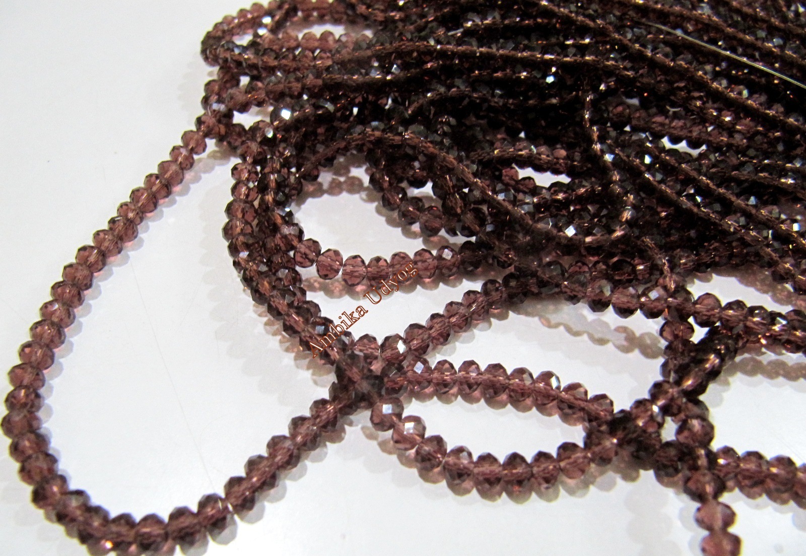 10 STRINGS – Garnet Color Hydro Quartz Beads 3-4mm, approx. 150 Beads per string