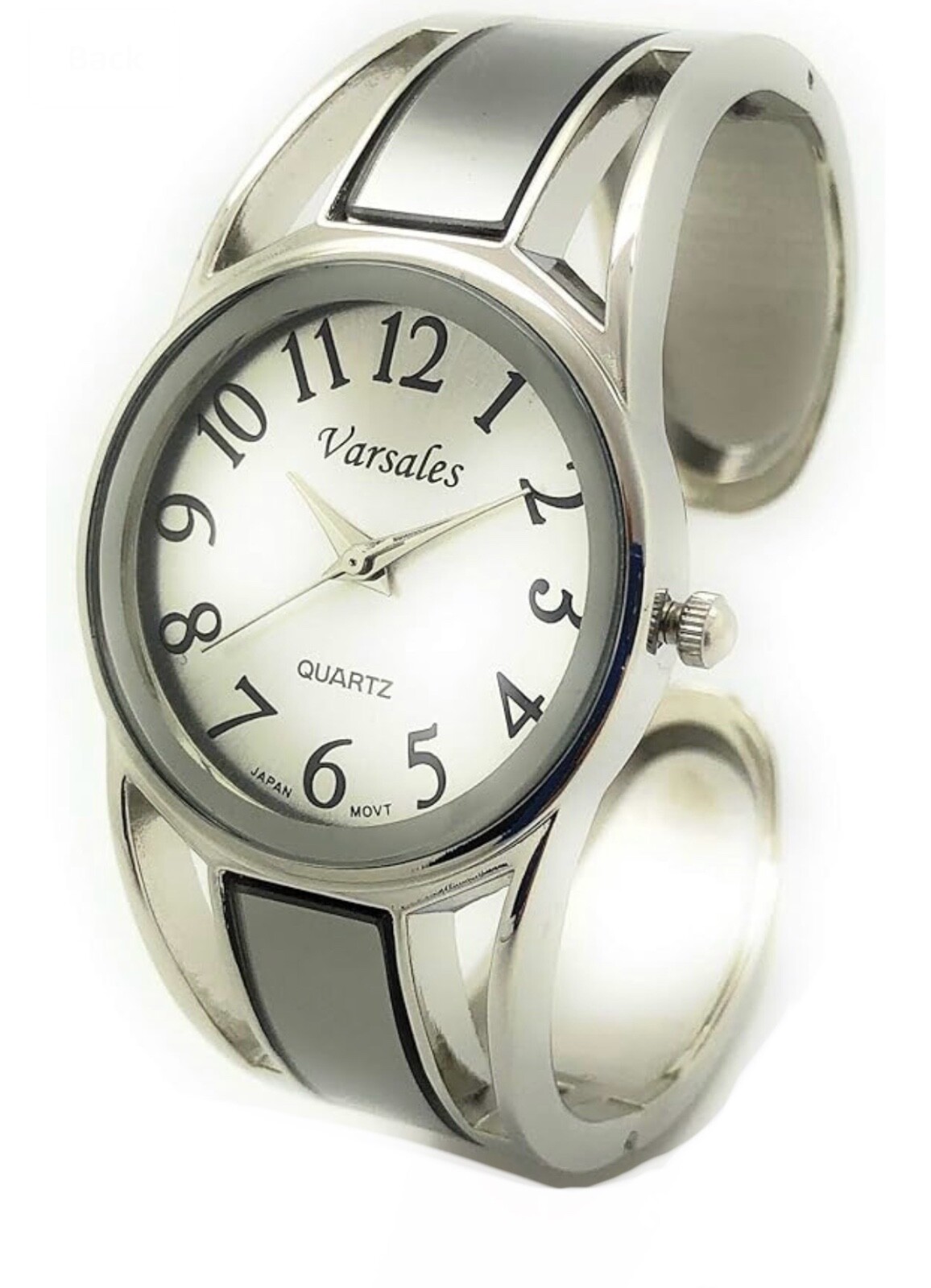 Varsales Ladies Round Elegant Metal Bangle Cuff Fashion Analog Watch