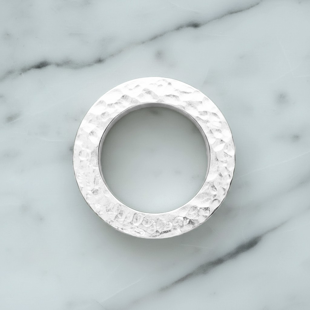 Hammered CUSTOM 999 Silver Ring 31g 1Oz Ancient Rome Width 13.5mm Thick 3.5mm