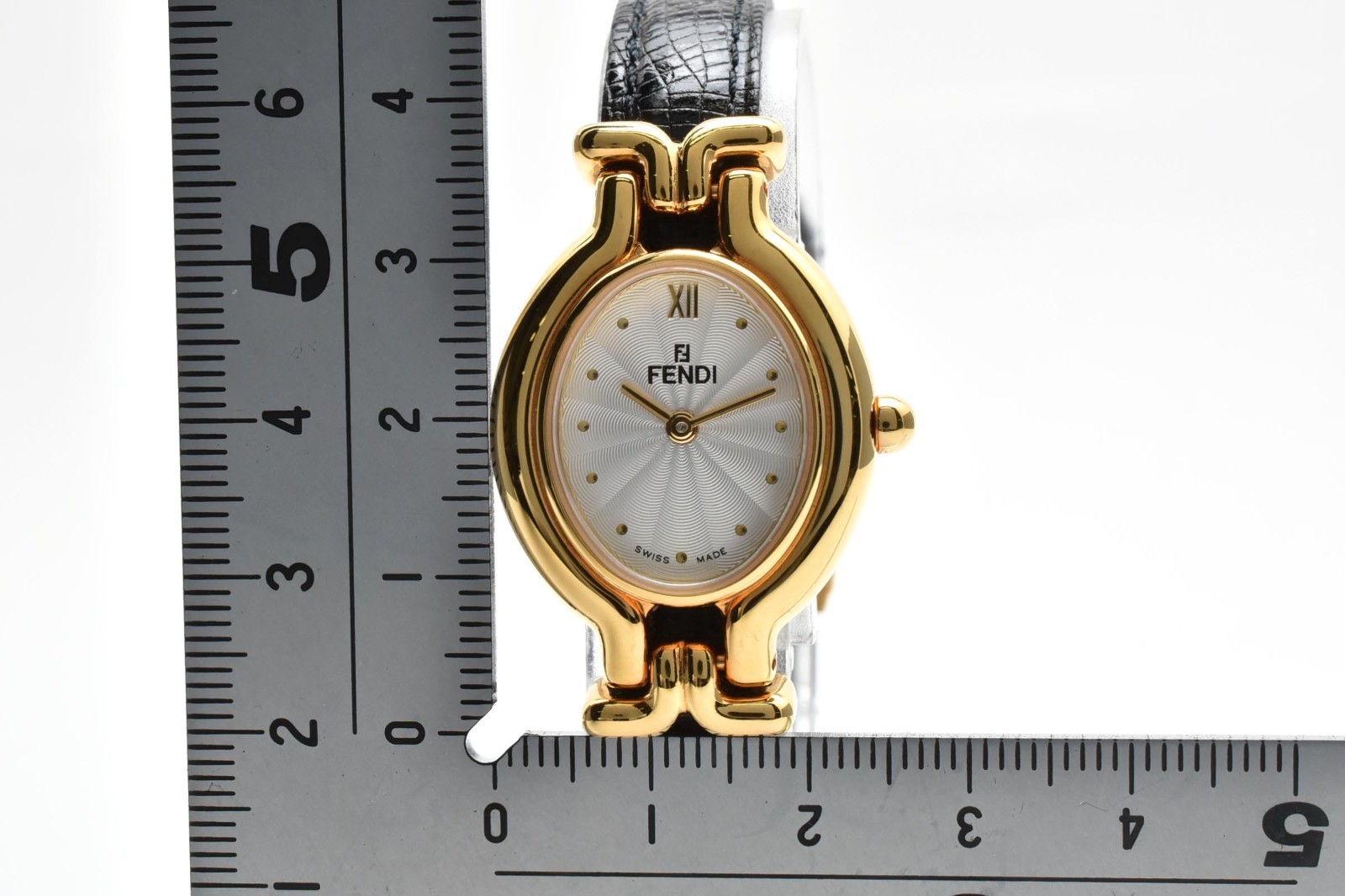 [5 Change Belts Box] FENDI 640L Vintage Women’s Quartz Watch Gold Tone