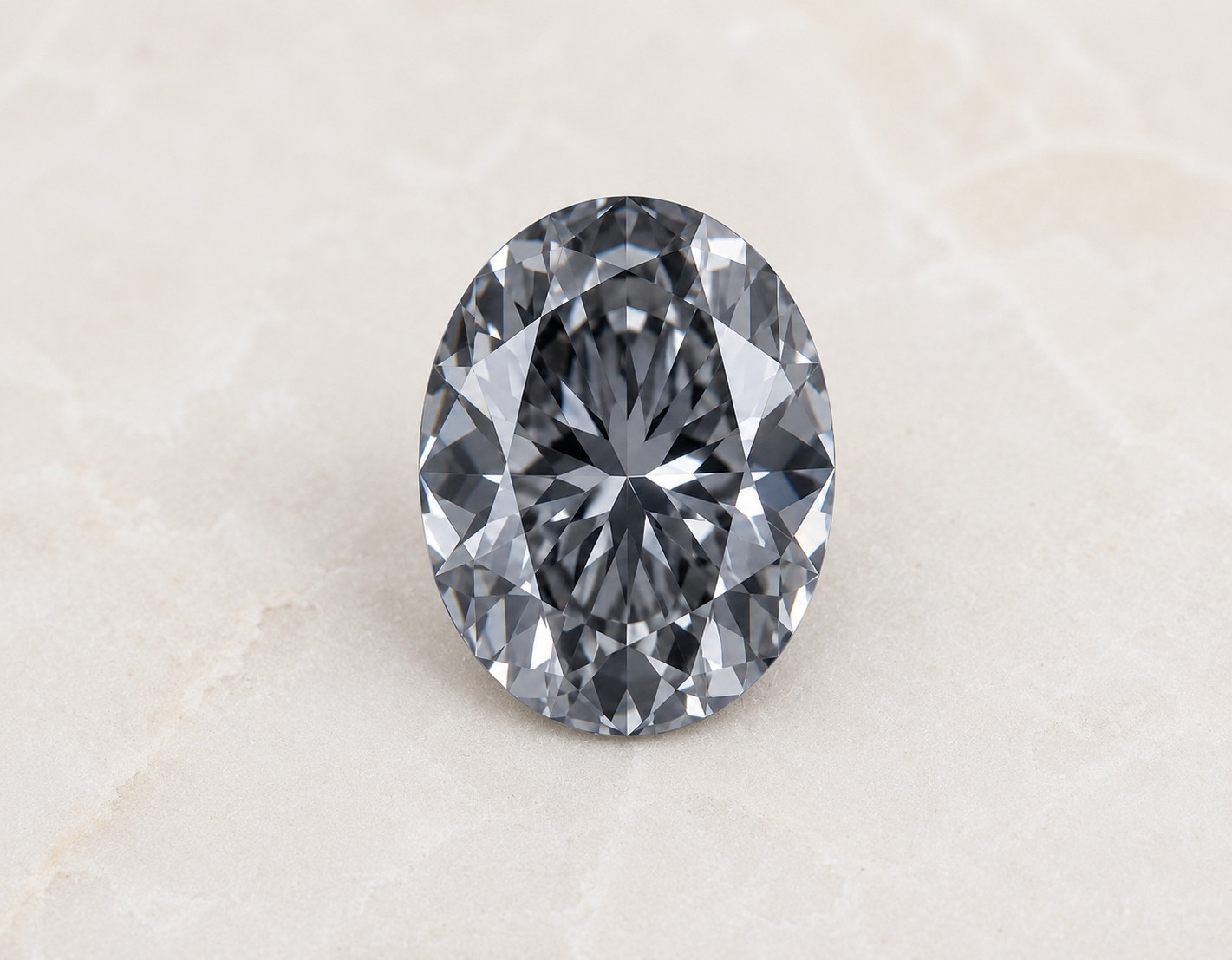 5 CT Grey Color Oval Cut VVS1 Diamond 14×10 MM Gemstone For Jewelry 1 pc
