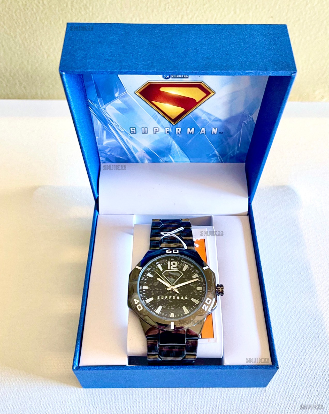 SUPERMAN DC Comics Accutime Collector’s Watch Gunmetal Finish 2025 (NEW IN BOX)
