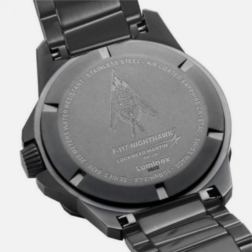Luminox F-117 Nighthawk GMT Gunmetal Diver Quartz MILITARY Men’s Watch XA.6422