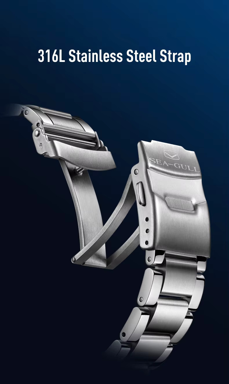 Seagull Automatic 40mm Watch Ocean Diver Wristwatch 300m 30ATM Waterproof
