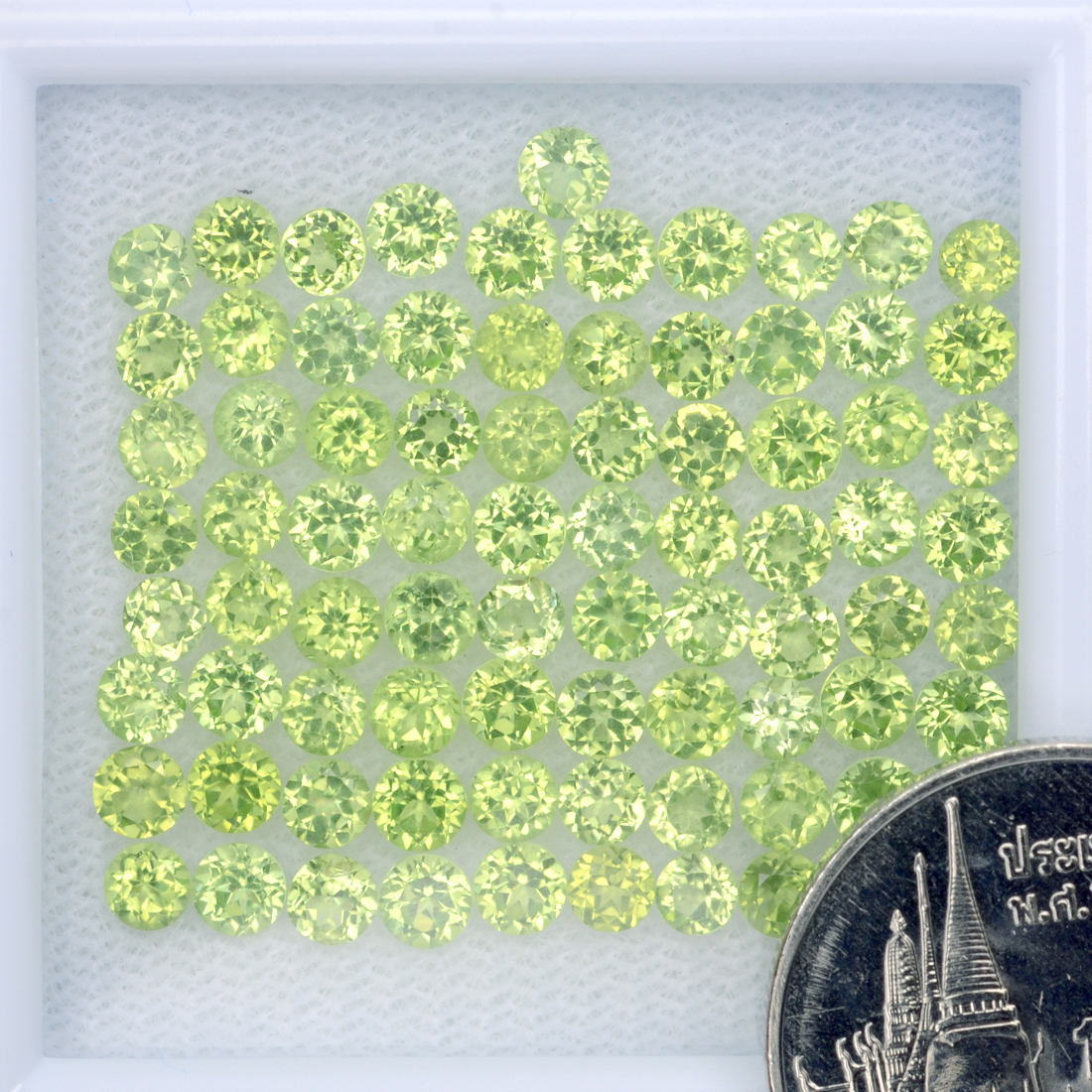 GENUINE SET! 10ct. 81PCS Best Unheated 100%Natural Green Peridot Round 3mm #5