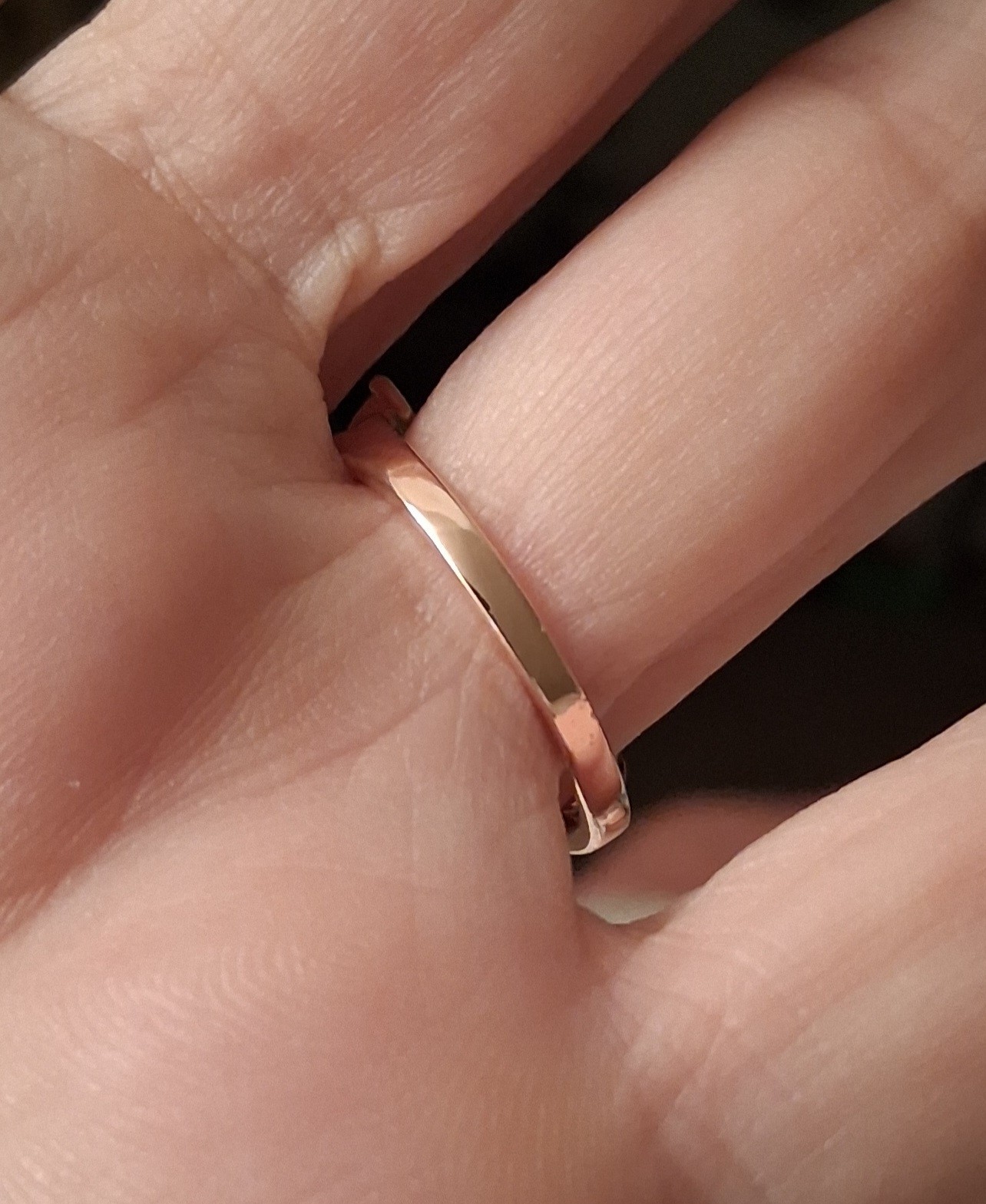 Rose Gold Tone Leaf Cocktail Ring Round Clear Rhinestone Prong Set Size 9