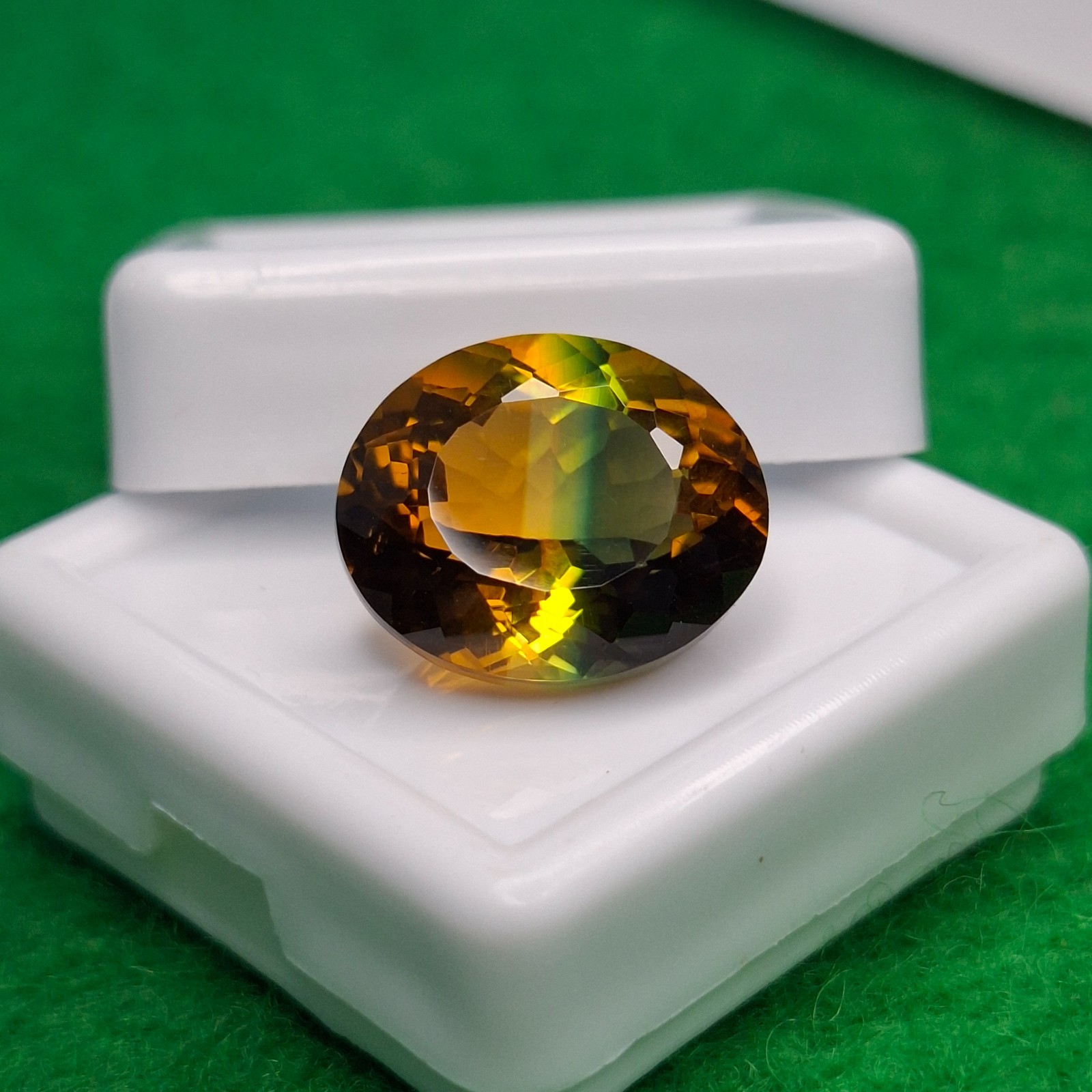 Ametrine Natural 9-11 Ct Oval Cut Shine Bi-Colour Certified Loose Gemstone GB109