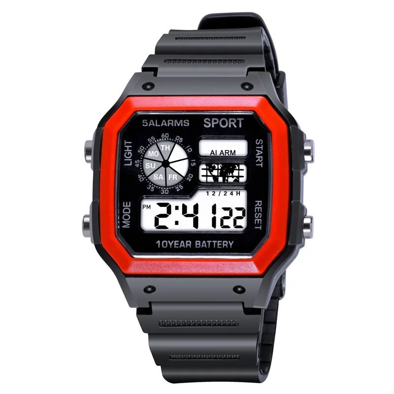 LED Digital Sport Watch Stopwatch Date Military Life Waterproof Mens Watch UK