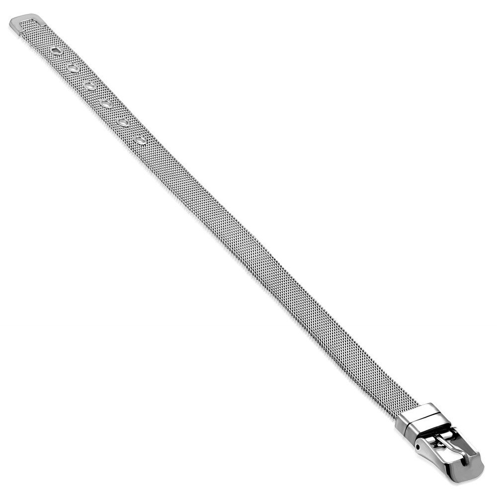 Stylish Stainless Steel Mesh Belt Buckle Bracelet Adjustable Fast Shipping