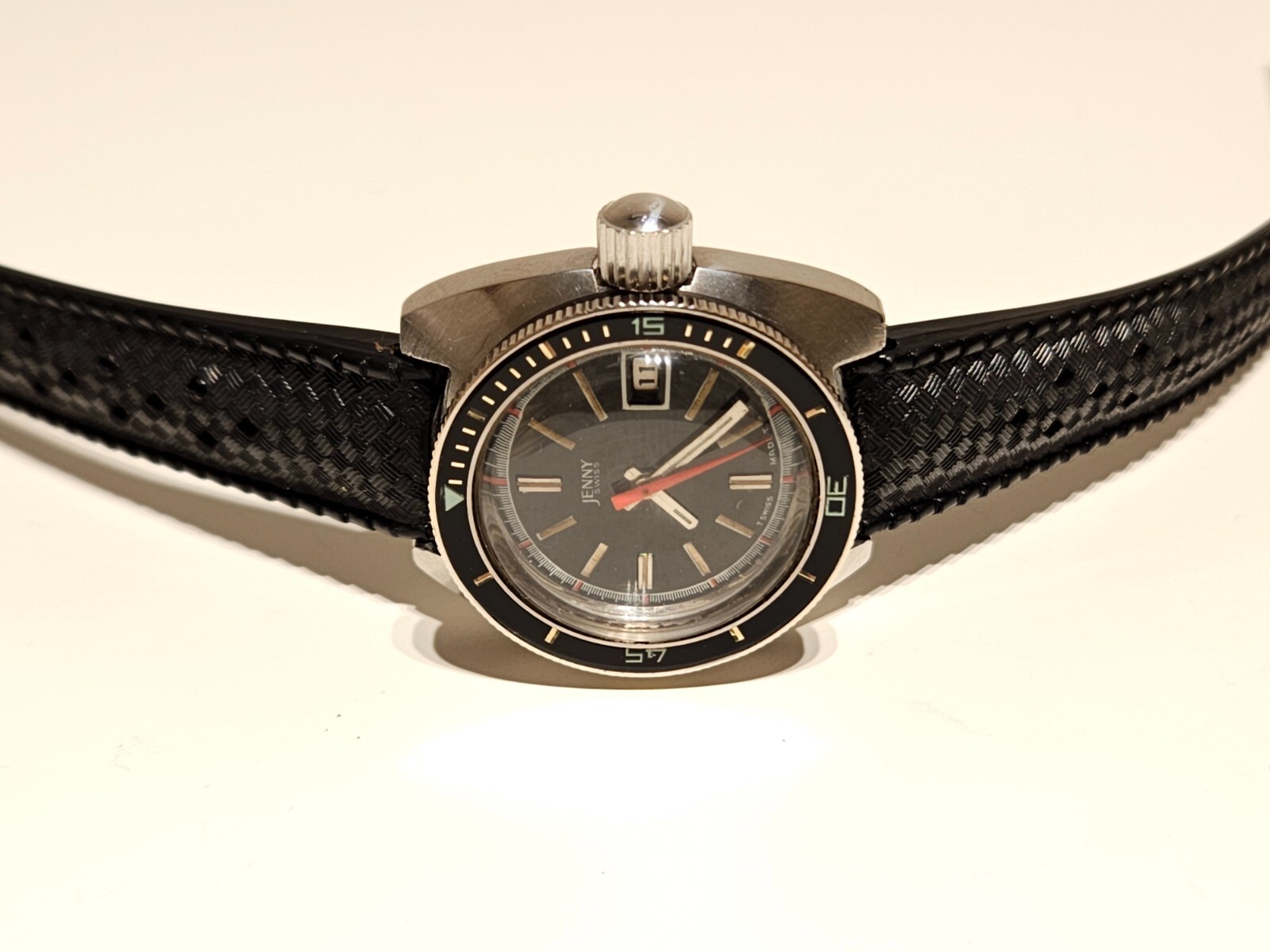 VINTAGE VERY RARE DIVER 200m ST. STEEL 29mm AUTOMATIC LADIES WATCH “JENNY” 21J