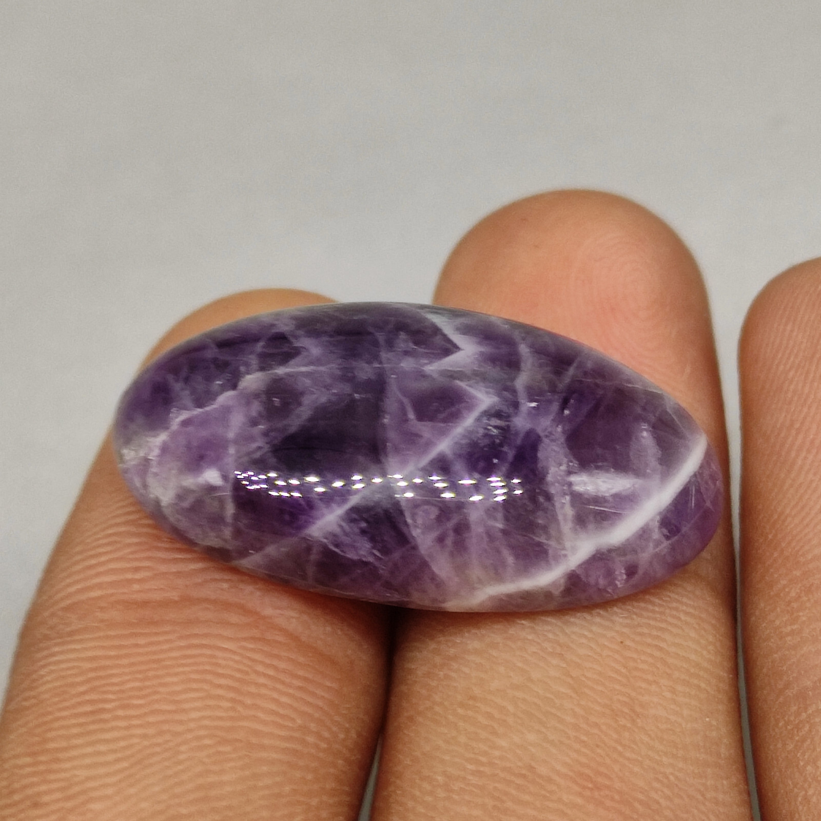 100% Natural purple amethyst flatback cabochon translucent amethyst stone G7150