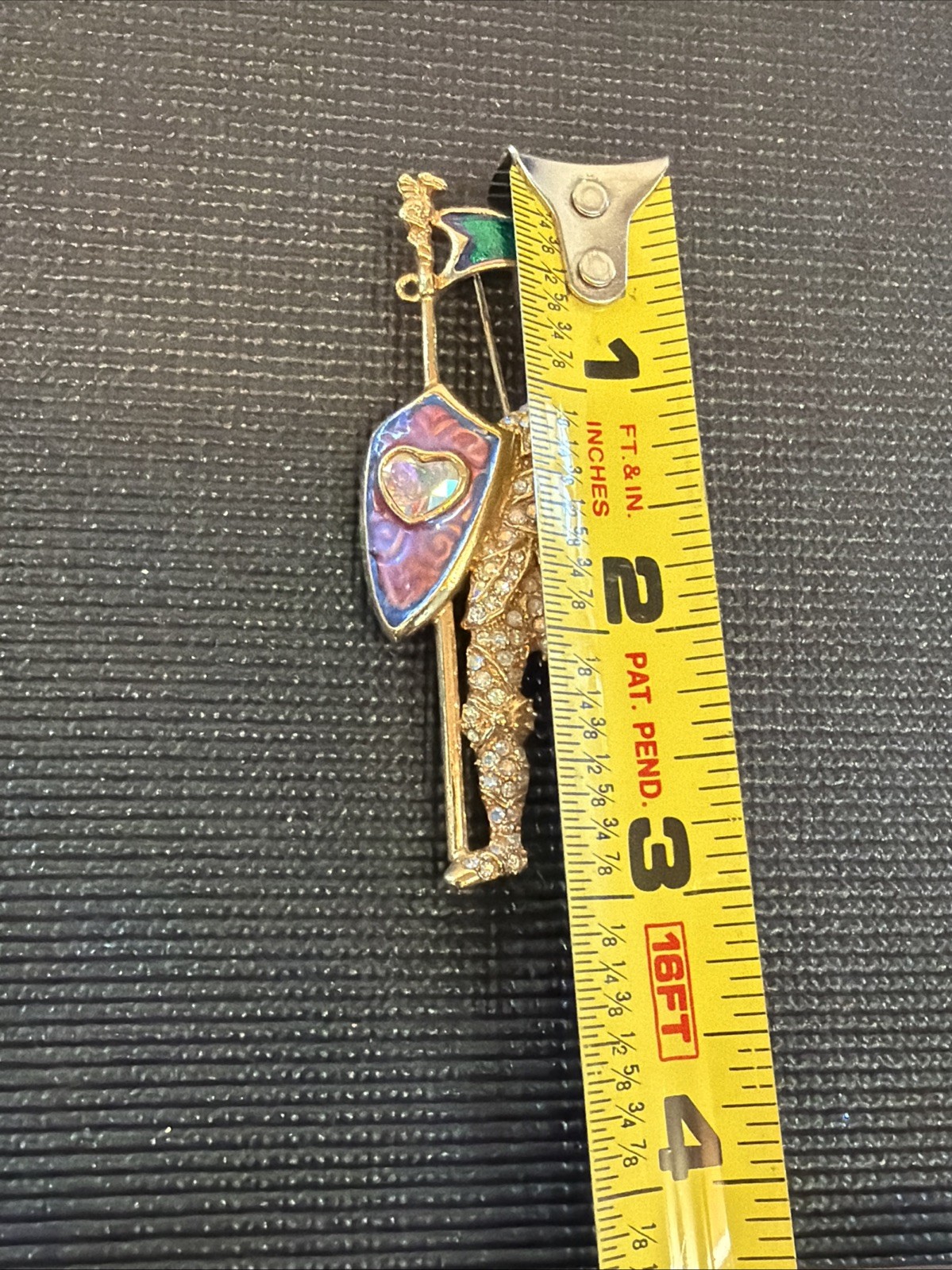 Jw1 Kirks Folly Rare Knight Lancelot Brooch Vintage K53