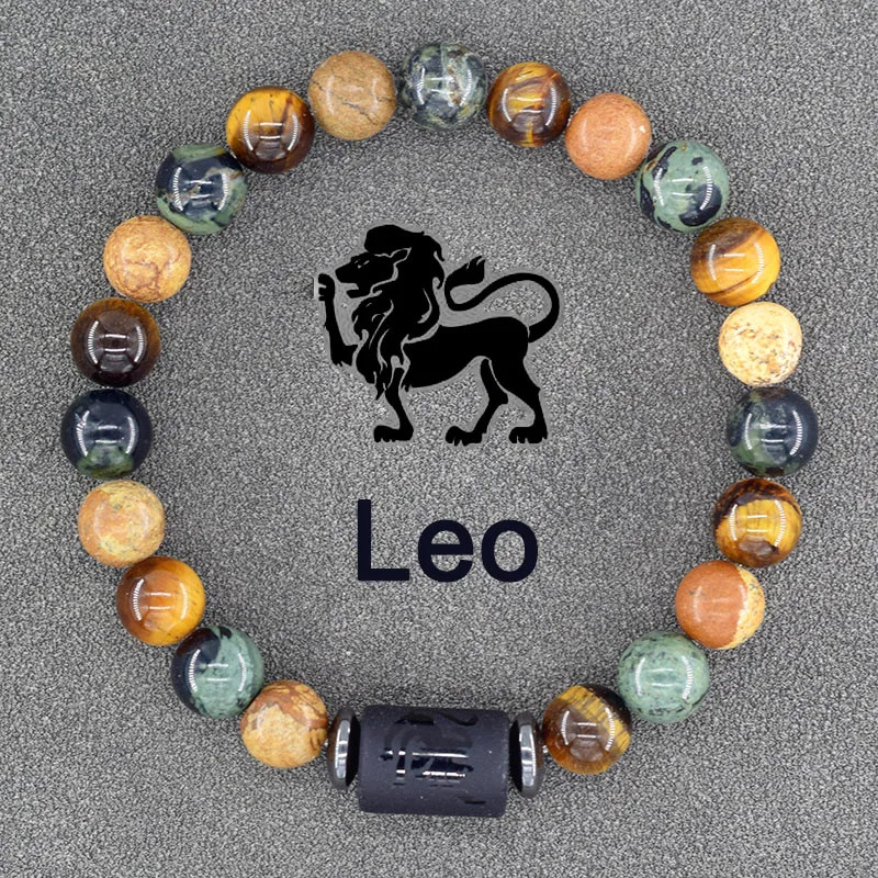 Zodiac Sign Bracelet 12 Constellation Gemini Virgo Libra Friendship Men Jewelry